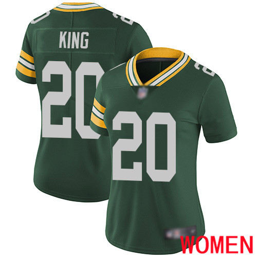 Green Bay Packers Limited Green Women #20 King Kevin Home Jersey Nike NFL Vapor Untouchable->green bay packers->NFL Jersey